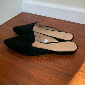 Black slip on flats